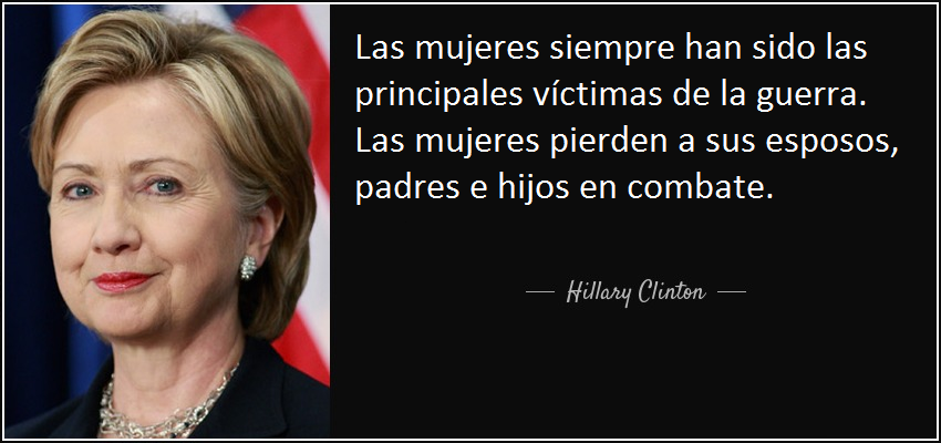 Hillary Clinton Mujeres Victimas de la Guerra